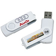 USB Minne 4GB Twist Hvit