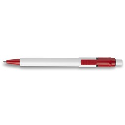 Baron Color hvit/rød logopenn