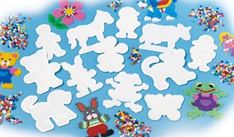 Perlebrett med 10 ass. figurbrett